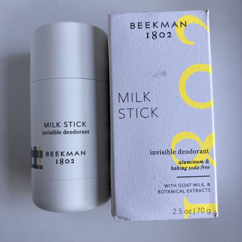 BEEKMAN 1802 Milk Stick Invisible Deodorant Aluminum Free Full Sz 2.5oz/75g  NEW
